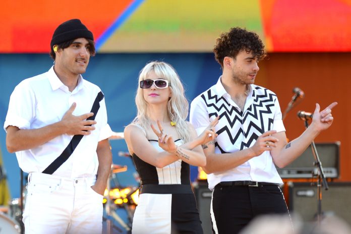 Zac Farro, Hayley Williams, and Taylor York of Paramore