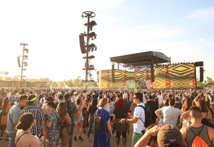 Festival goers at Coachella in 2019
