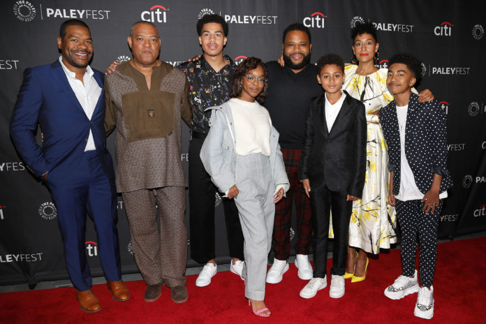 Courtney Lilly, Lawrence Fishburne, Marcus Scribner, Marsai Martin, Anthony Anderson, Tracee Ellis Ross. and Miles Brown at the PaleyFest NY Presents—