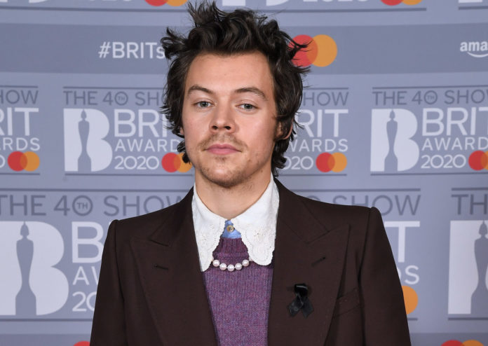 Harry Styles at the Brit Awards in 2020.