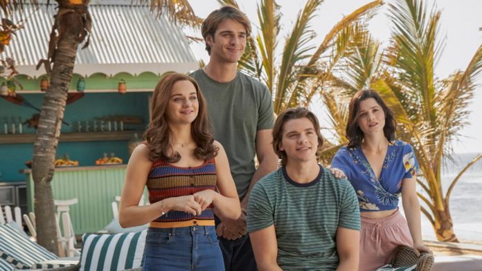 Joey King, Jacob Elordi, Joel Courtney, and Meganne Young in 
