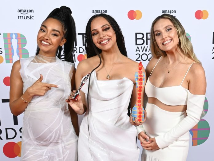 Little Mix's Leigh-Anne Pinnock, Jade Thirlwall, and Perrie Edwards at the BRIT Awards in May.