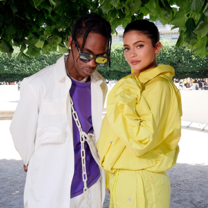 Travis Scott and Kylie Jenner at the 2018 Paris Fashion Week.