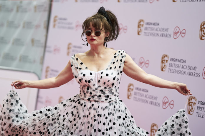 Helena Bonham Carter at the 2021 BAFTA awards.