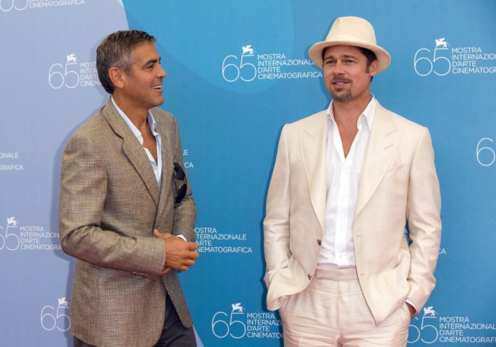 Brad Pitt and George Clooney in 2008.
