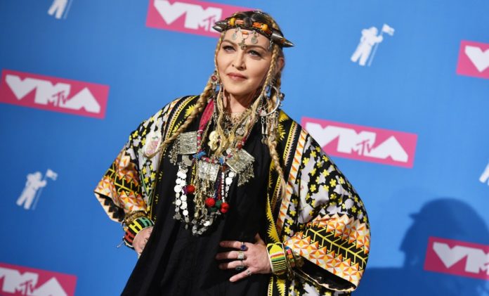 Madonna at the MTV Video Music Awards in 2018.