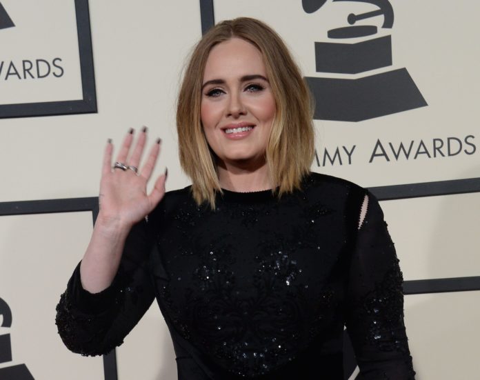 Adele at the 2016 Grammys.