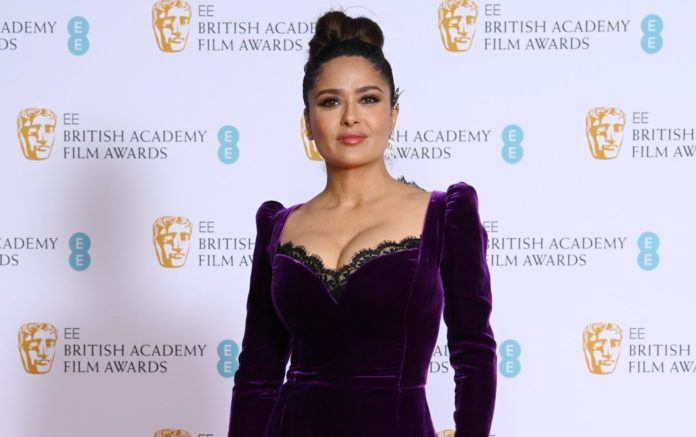 Salma Hayek at the 75th EE British Academy Film Awards in March 2022