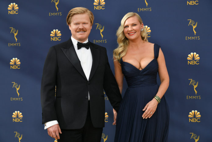 Jesse Plemons and Kirsten Dunst at the 70th Primetime Emmy Awards