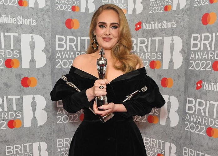 Adele at the 42nd BRIT Awards