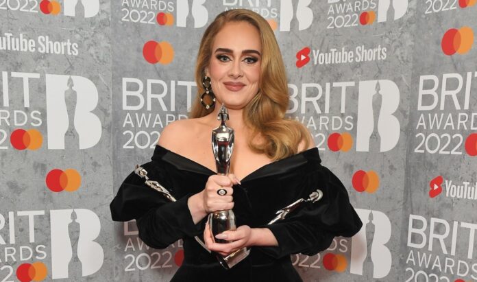 Adele at the 42nd BRIT Awards in 2022