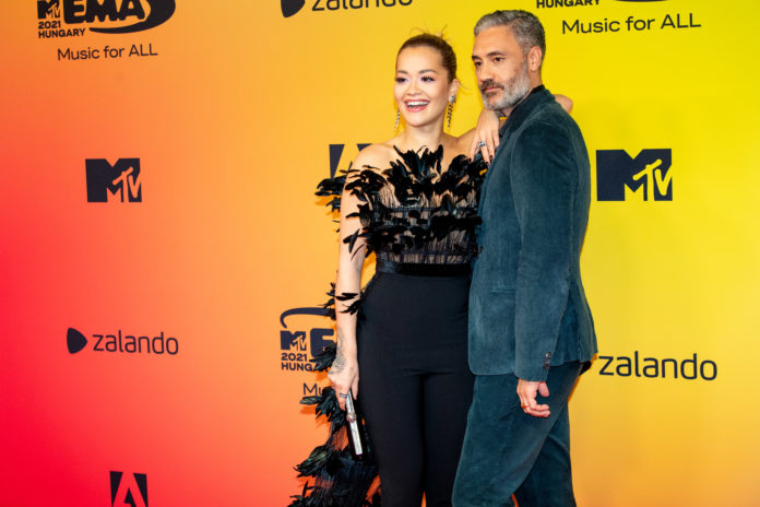 Rita Ora and Taika Waititi at the 2021 MTV Europe Music Awards