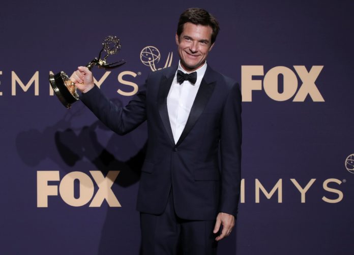 Jason Bateman with his award for Lead Actor In A Drama Series - 