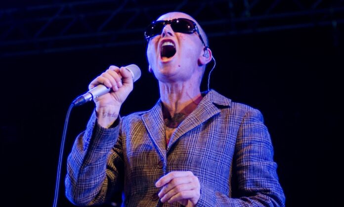 Sinead O'Connor performing on the Big Top at Bestival 2013